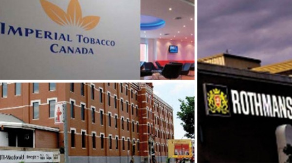 Les trois principaux cigarettiers présents au Canada sont : Imperial Tobacco Canada Limited, Rothmans, Benson & Hedges et JTI-Macdonald.