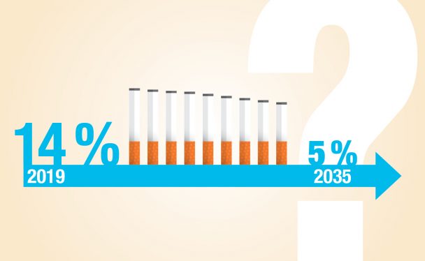 Ligne du temps diminution tabagisme 2019 2035 
