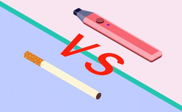 différences cigarette et cigarette électronique, fumée et aérosol