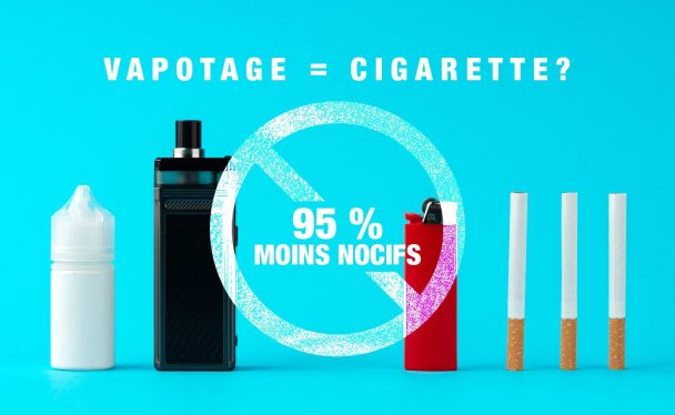 Il est faux de prétendre que le vapotage est 95 % moins nocif que la cigarette